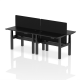 Rayleigh Back-to-Back 4 Person Slimline Height Adjustable Bench Desk